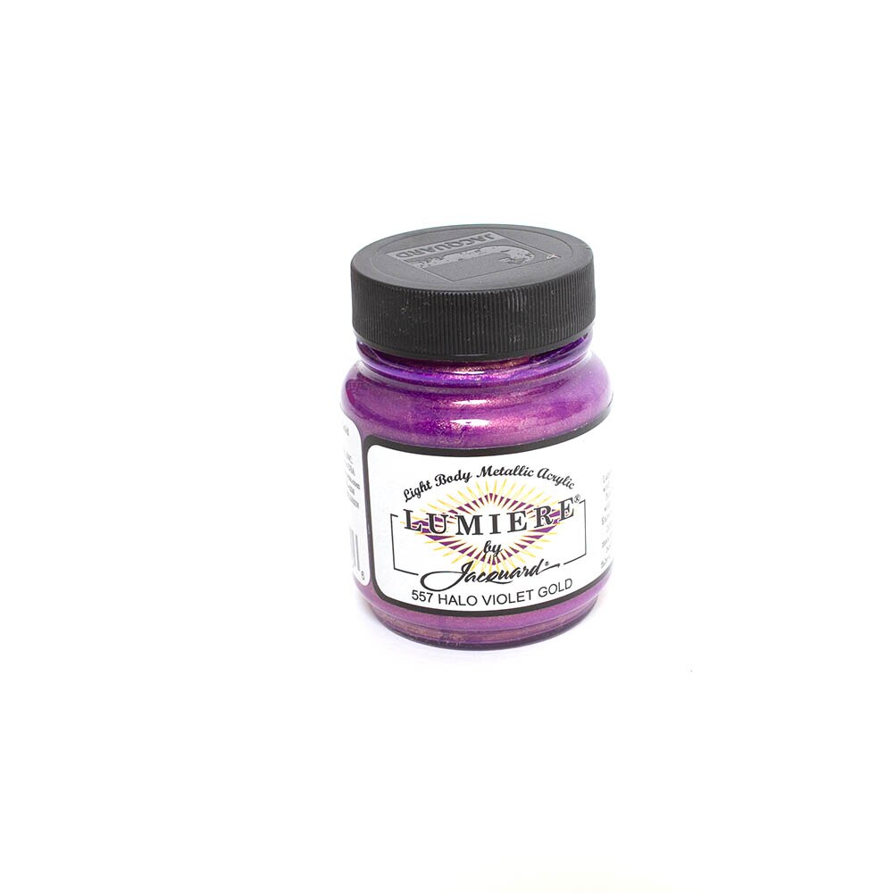 Jacquard, Acrylic, Art & School, Lumiere, Paint, 2.25 ounce, 106317, Halo Violet Gold